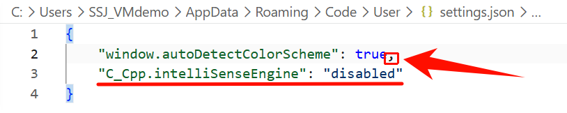 VSCode 用户设置（JSON）